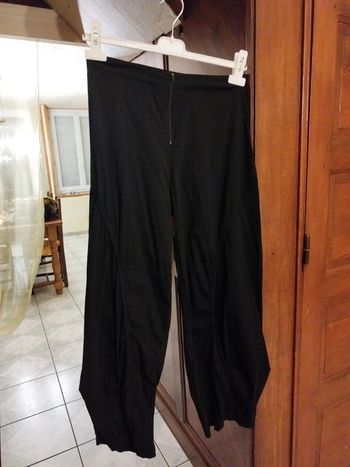 Pantacourt noir jambes larges S/36 vintage y2k