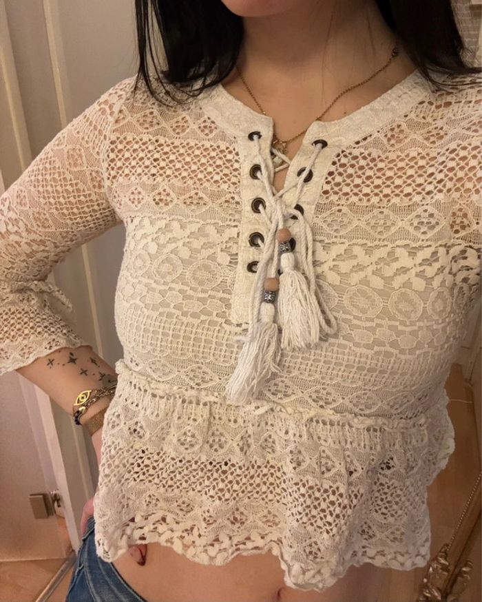 Blouse dentelle 🌸