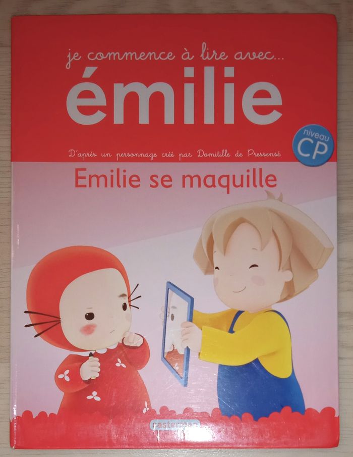 Livre Je commence à lire avec Émilie "Émilie se maquille" Casterman (niveau CP)