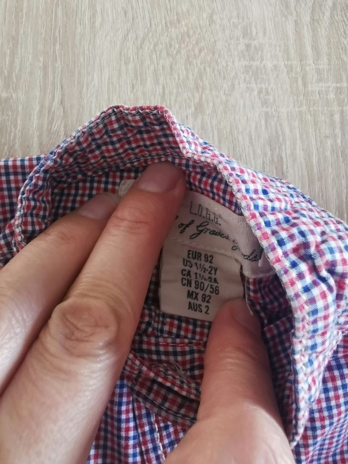 Chemise à carreaux manches longues bébé garçon 92cm H&M excellent état - photo numéro 4