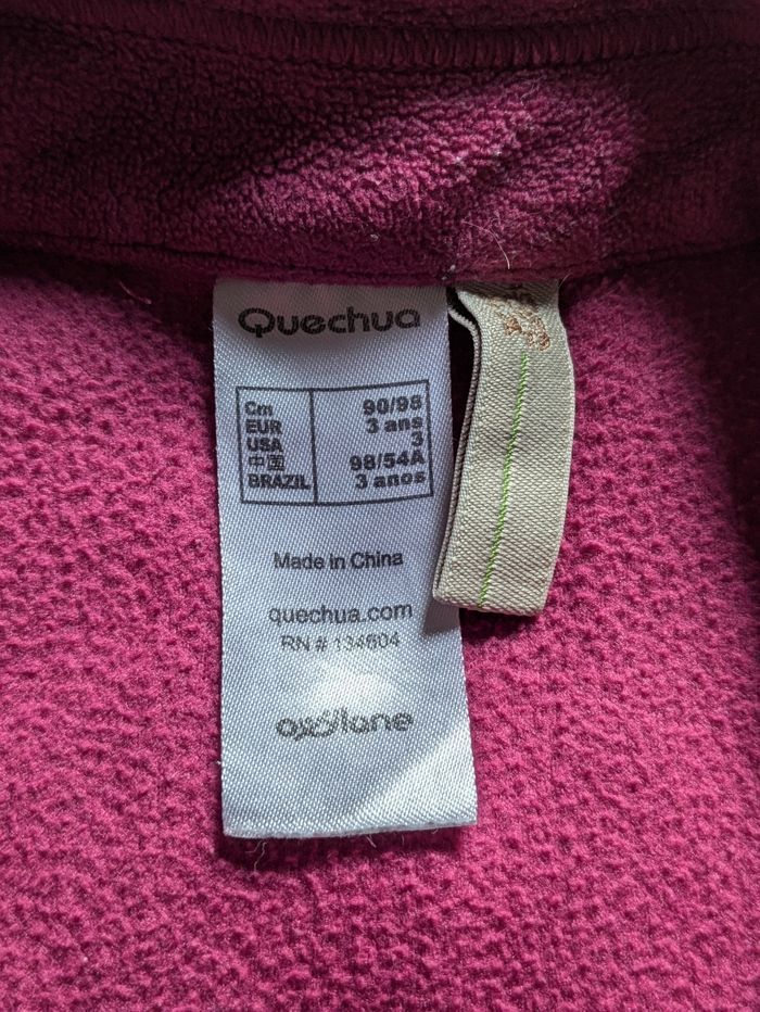 Polaire enfant rose 3 ans Quechua - photo numéro 4