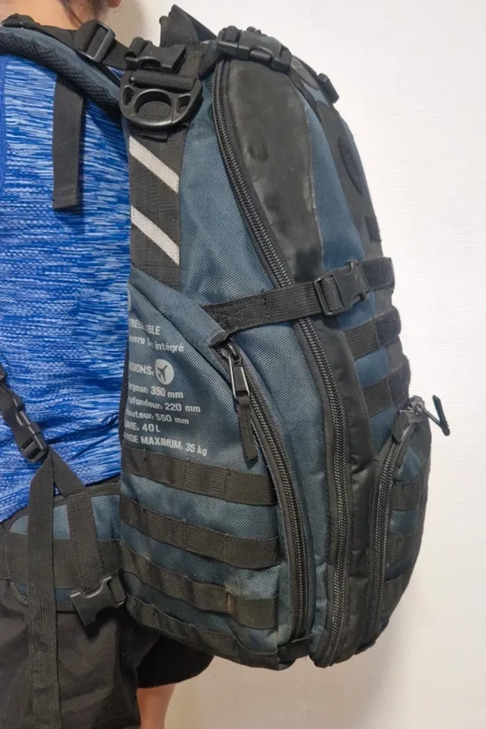 Sac Dimatex Braco XL bleu et noir 40L - photo numéro 3