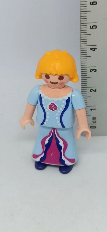 Fille princesse blonde robe bleue playmobil
