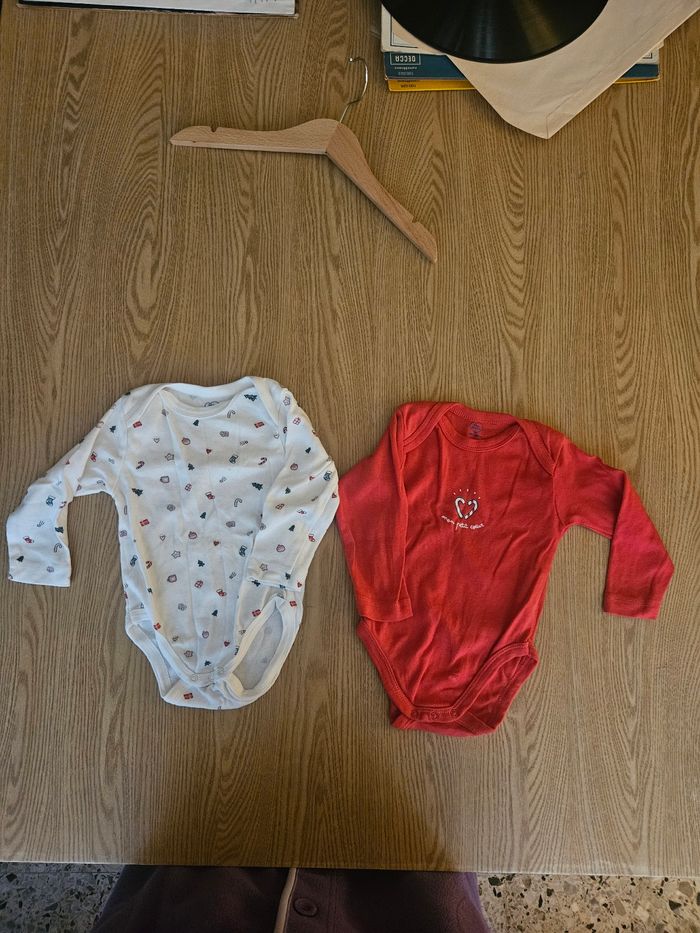 Lot 2 bodies Mon petit coeur