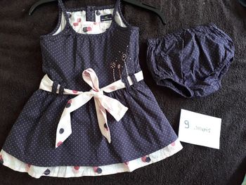 robe + culotte assortie taille 9 mois