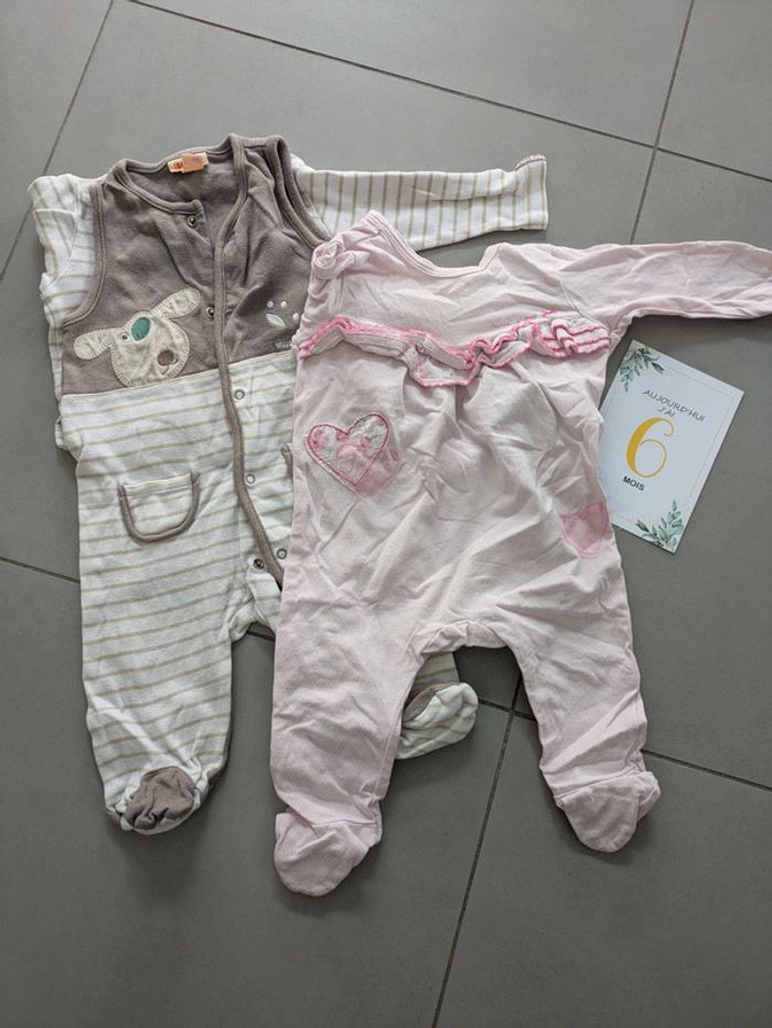 Lot 7 pyjamas cotons 6 mois - photo numéro 4
