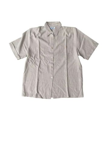 Chemisier manches courtes beige vintage