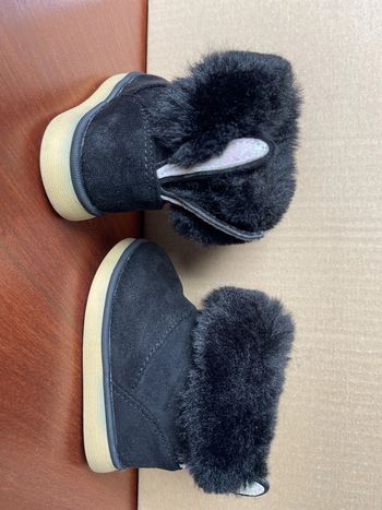 Bottines fourrure noire fille excellent état taille 24