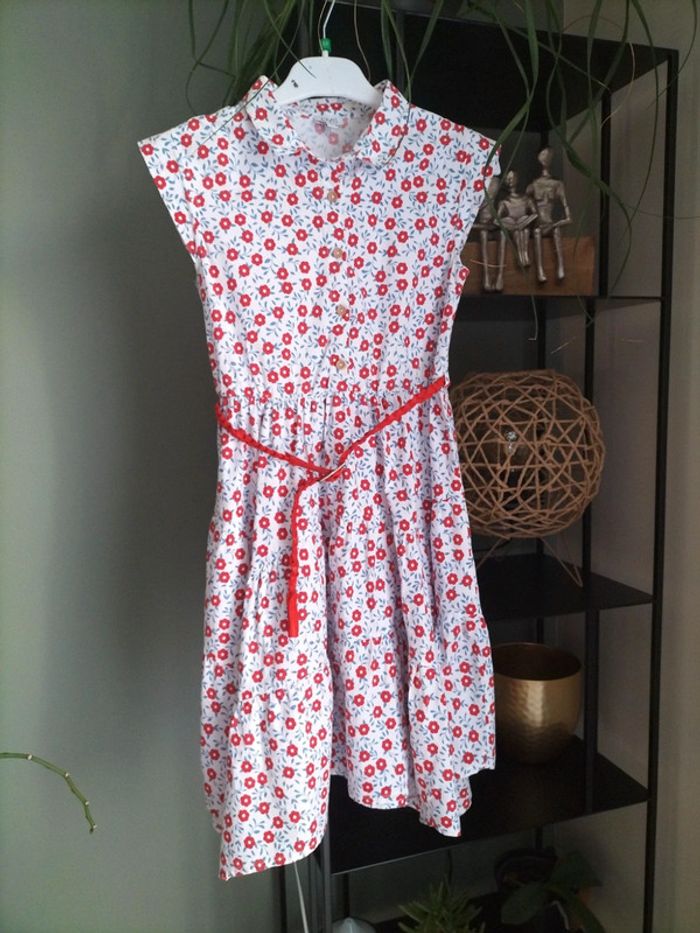 Robe chemise fleurs