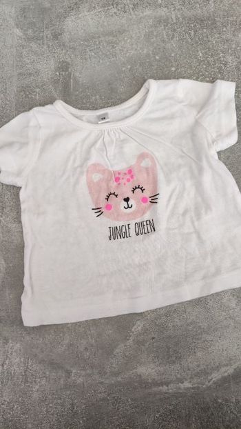 Tee-shirt manches courtes bébé fille 3 mois