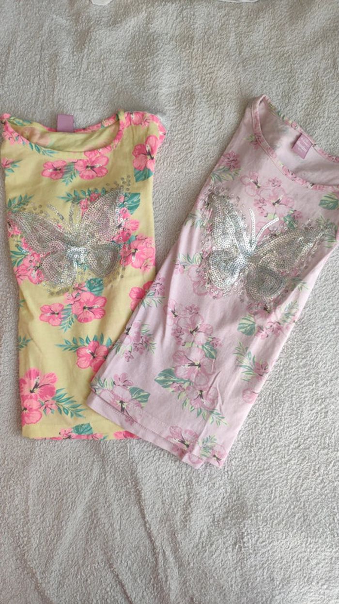 Lot de 2 t-shirts fille 5 ans am