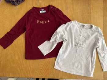 Lot 2 t-shirts 24 mois Kiabi