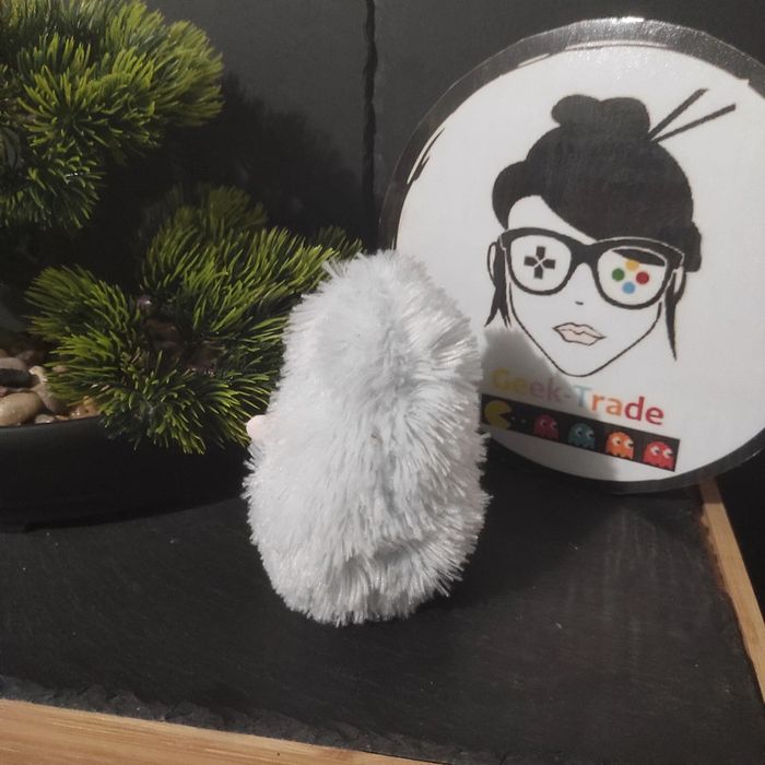 Peluche hérisson Tartine et chocolat bleu et blanc 12 cm Fourrure billes - photo numéro 2