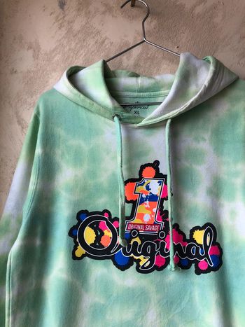 Sweat tie and dye vert USA Papercut XL