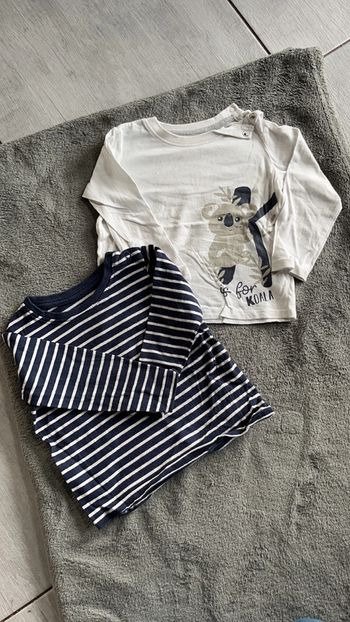Lot de 2 tee shirts manches longues