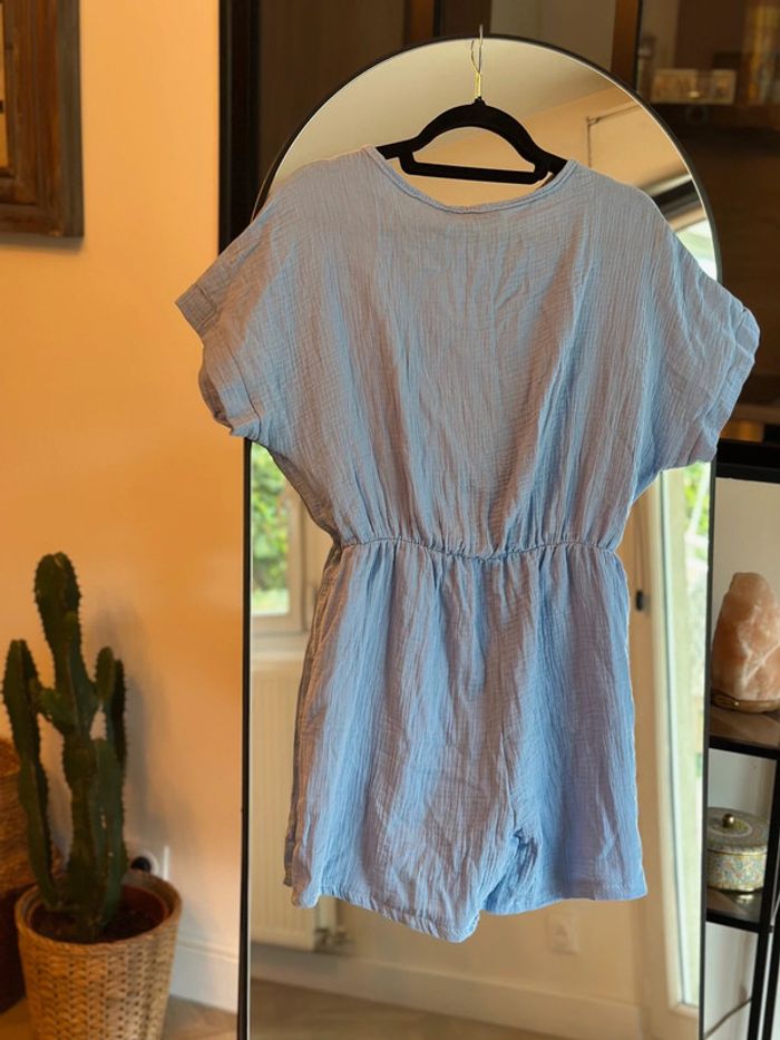 Combishort oversize bleu gaze de coton – Neuf T.U - photo numéro 6