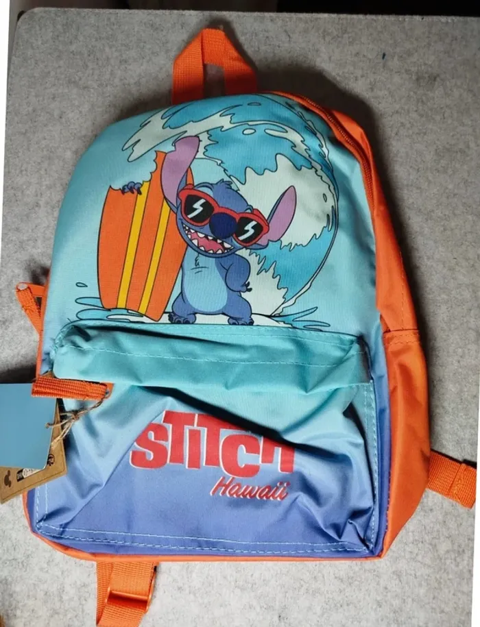 Sac à dos Stitch Enfant Officiel Disney Plusieurs Poches Idéal sport, école, activité Neuf - photo numéro 2