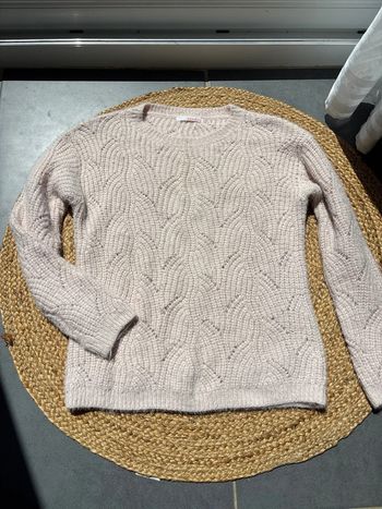 Pull rose pale rose poudré
