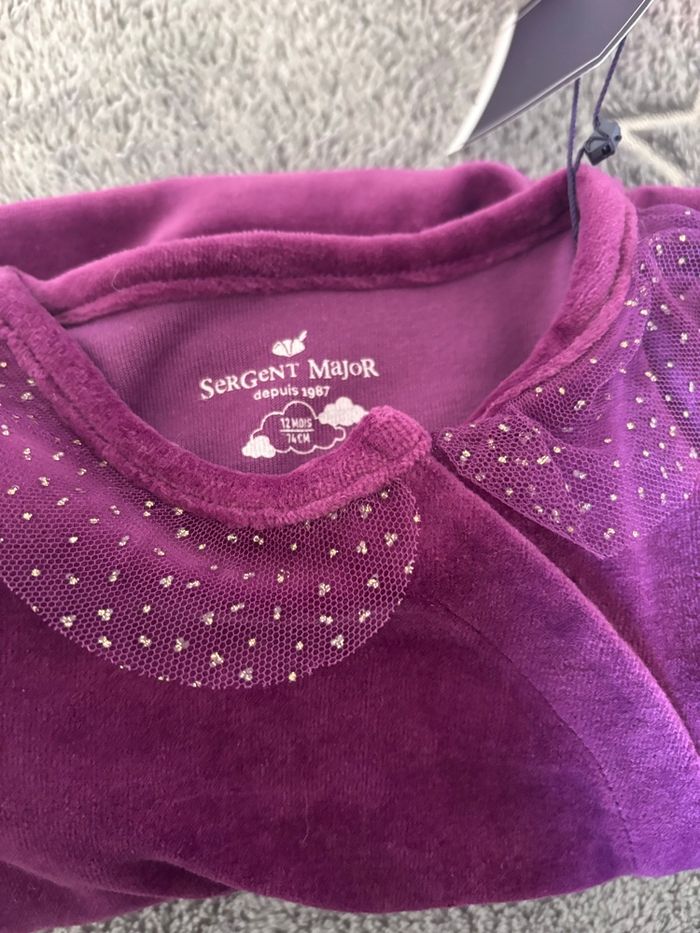 Grenouillère et bonnet Halloween fille 12 mois sergent major - photo numéro 6