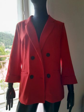Blazer rouge pimkie taille 40 manches 3/4