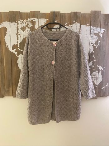 Gilet long tricoté main Taille S