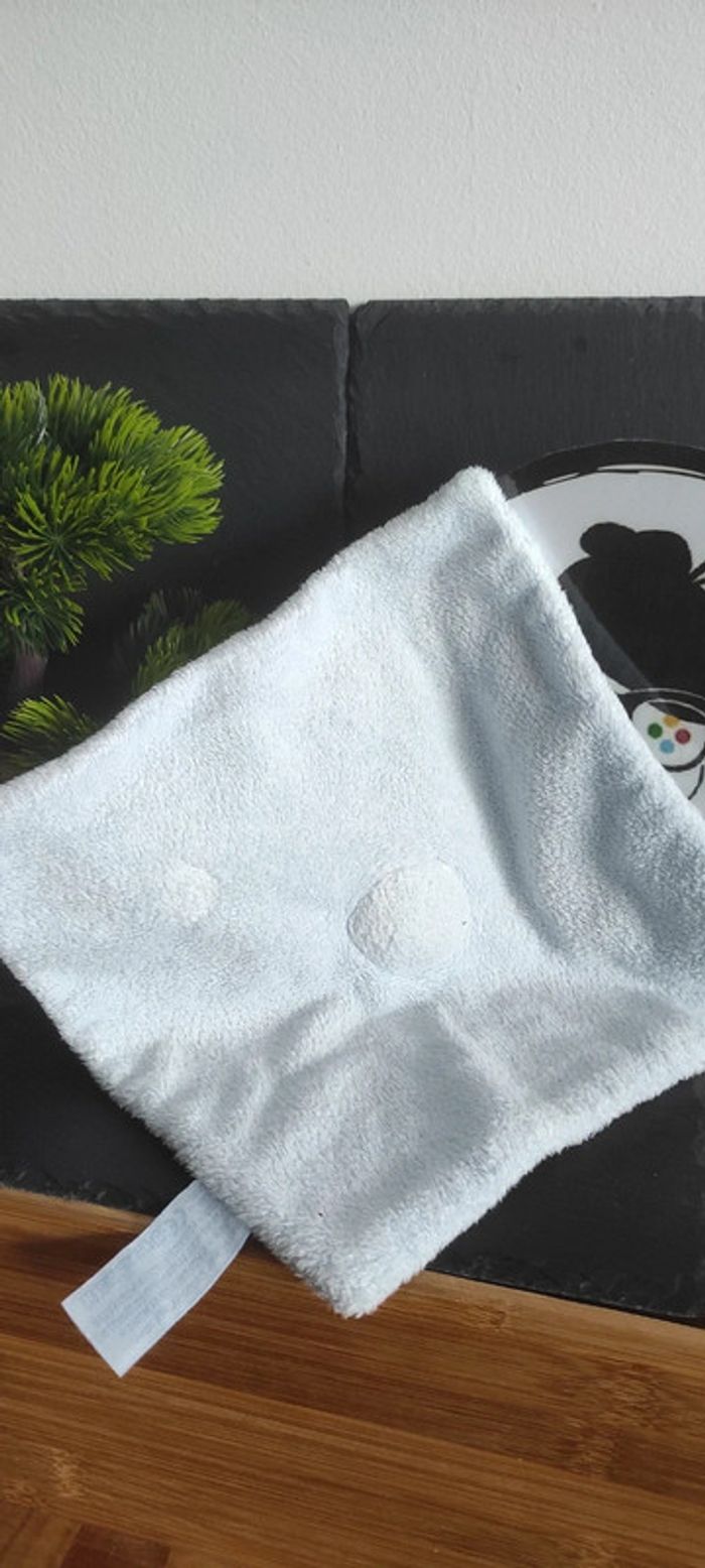 doudou herisson bleu carré plat tc tartine & chocolat - photo numéro 2