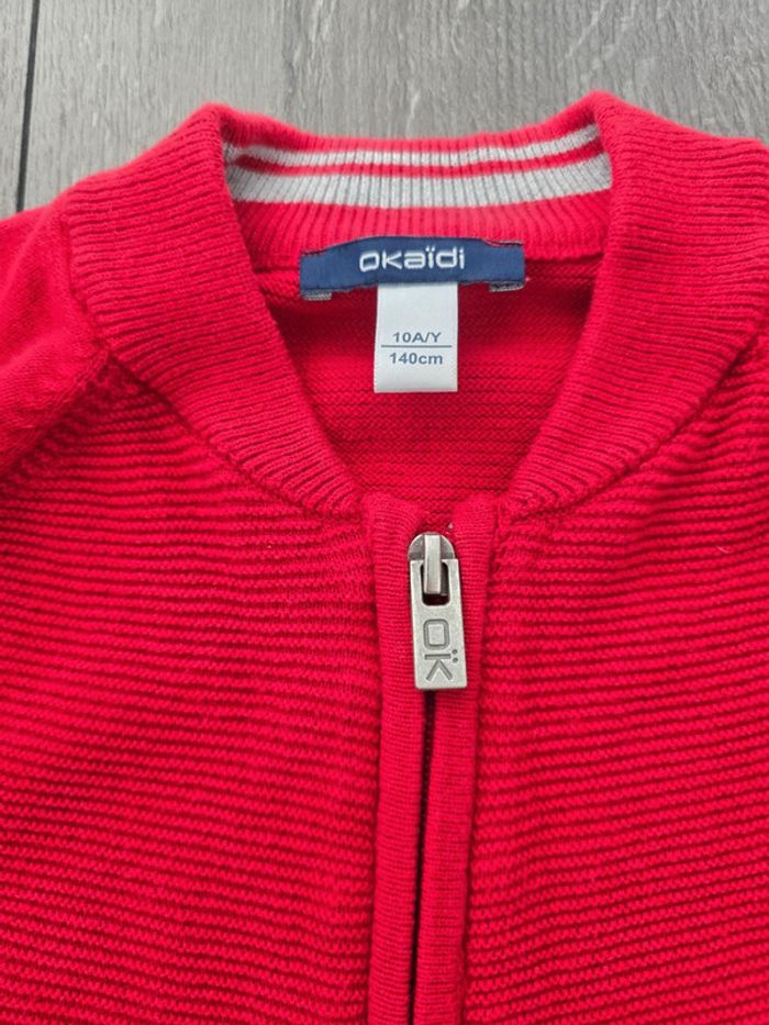 Gilet rouge Okaïdi 10 ans - photo numéro 3