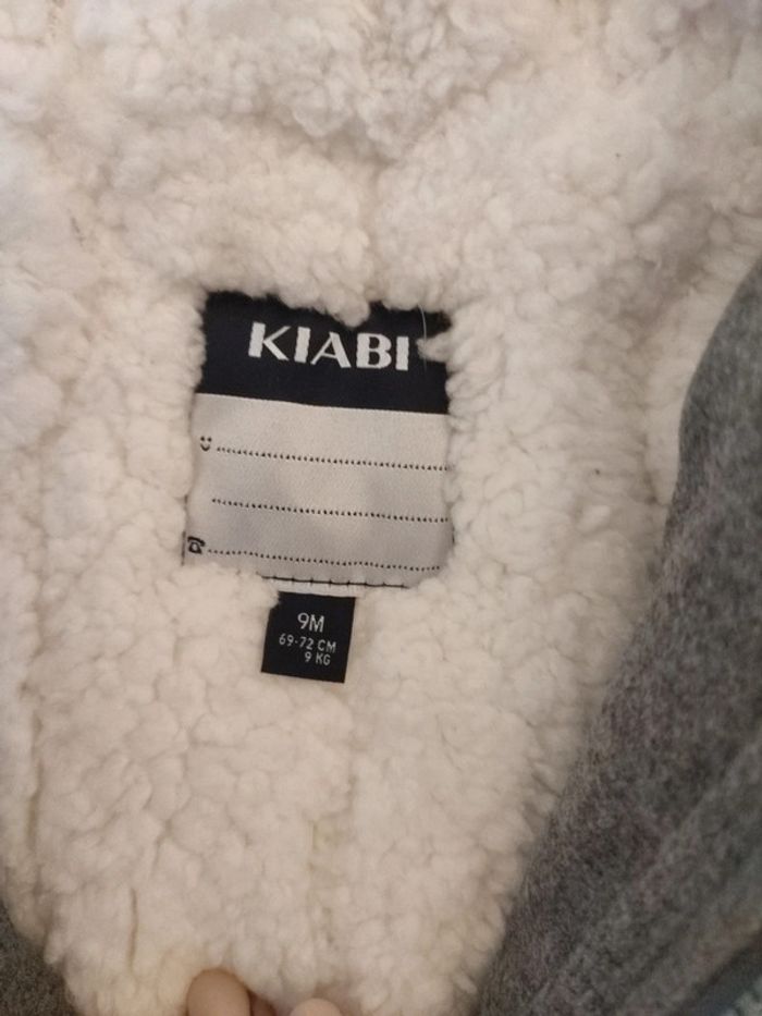 Manteau gris Kiabi 9 mois 69-72cm - photo numéro 4