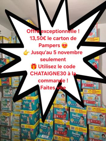 🌟 Couches Pampers – Toutes tailles – Jusqu’à -30% avec le code SORTILEGE30 🌟