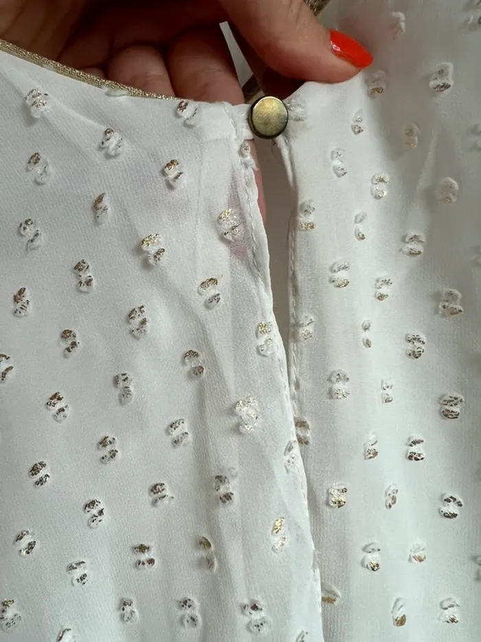 Robe Vintage love crème et or - photo numéro 7