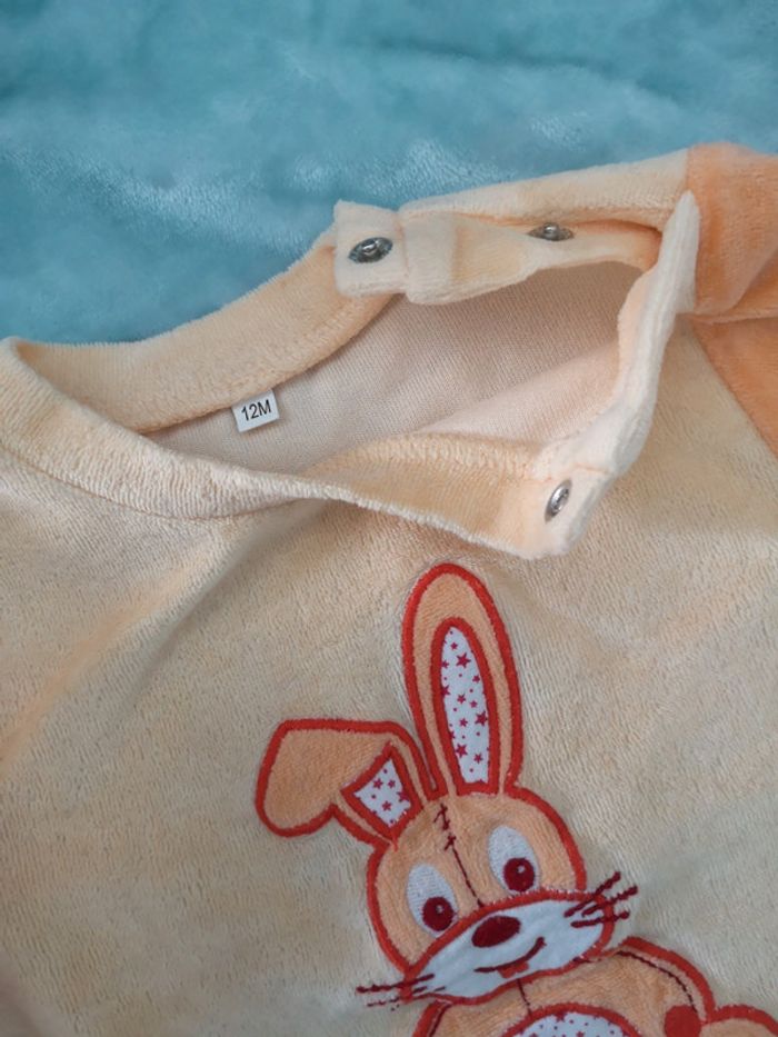 Pyjamas 2 pièces 12 mois lapin - photo numéro 4