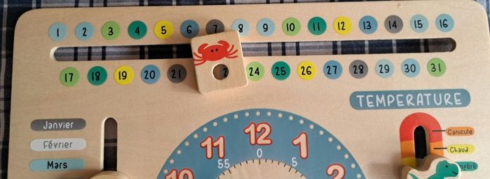Calendrier en bois VERT BAUDET - photo numéro 4