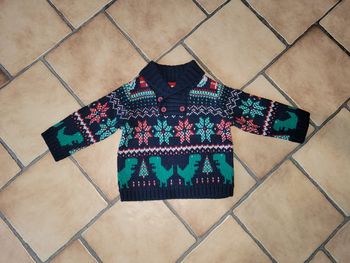 Pull de Noël dinosaures DPAM 12 mois