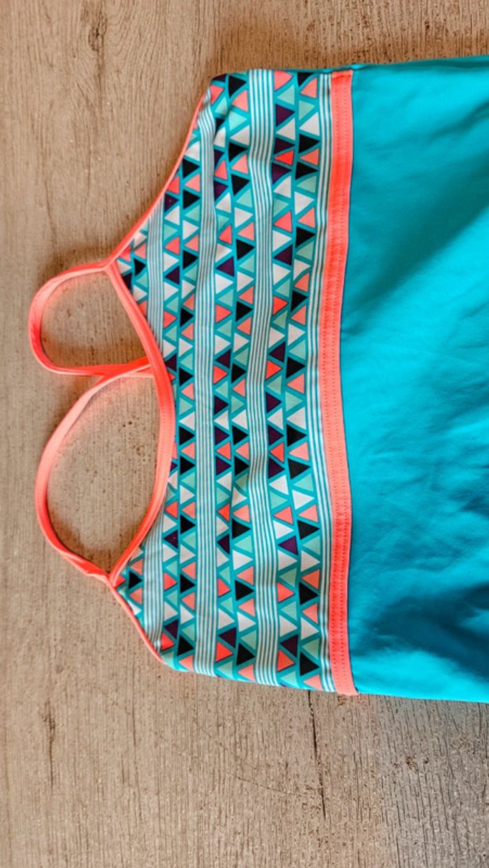 Maillot de bain turquoise, Decathlon, 12/14 ans, peu mis - photo numéro 3