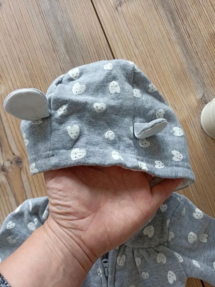 Gilet capuche fille 3 mois - photo numéro 4