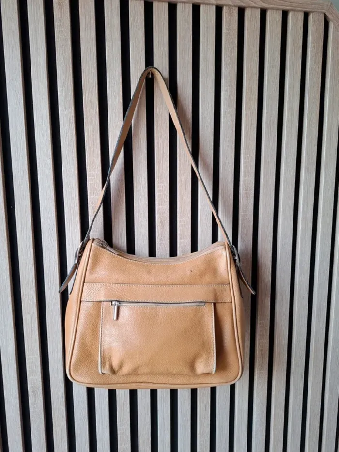 Sac bandoulière marron clair vintage