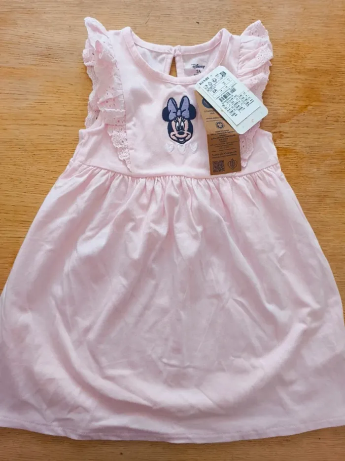 Robe neuve Kiabi 2 ans Disney Minnie fille rose neuve étiquette - photo numéro 5