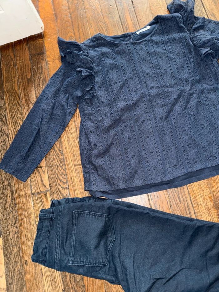 Blouse Monoprix et jeans souple Monoprix 12 ans - photo numéro 2