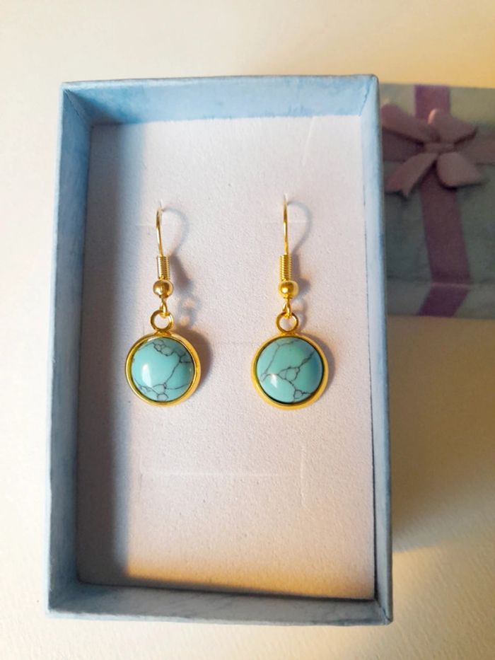 Boucles d'oreilles turquoise