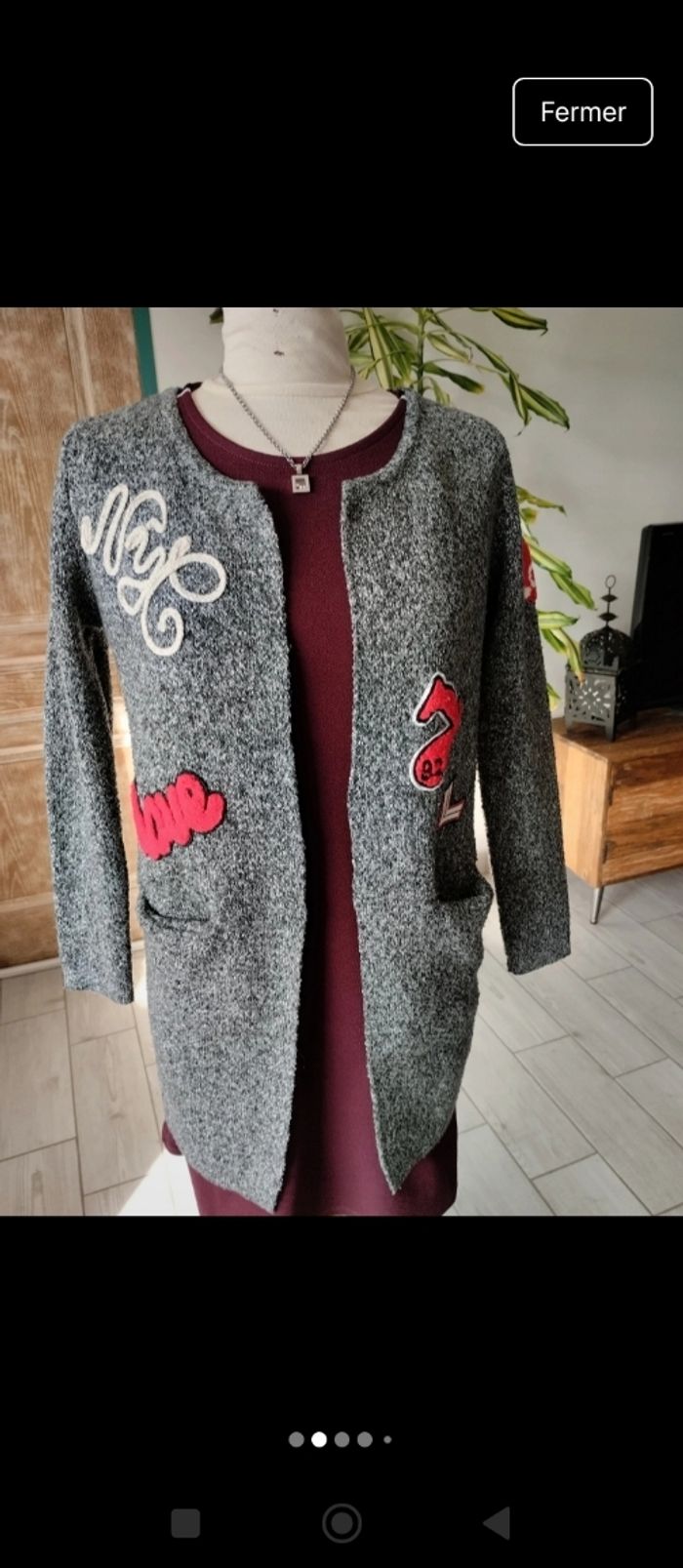 Gilet cardigan original ❤️ - photo numéro 2