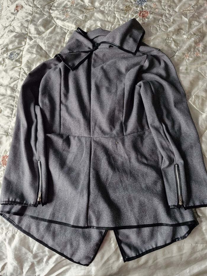 Magnifique veste drapée croisé déco zip - photo numéro 4