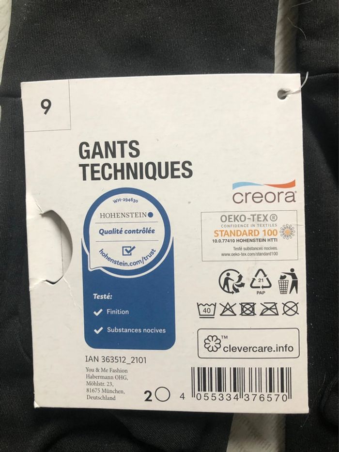 Gants techniques « crivit » T 9 NEUFS - photo numéro 5