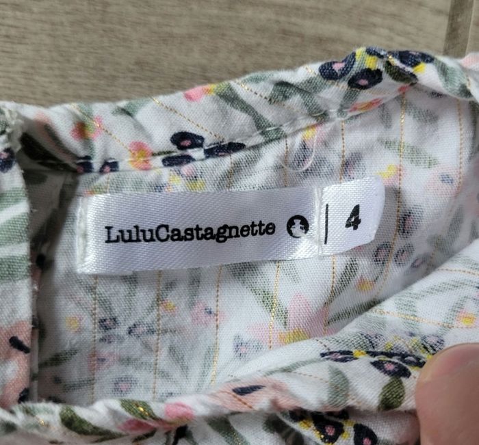 Ensemble blouse fleurie et jeans coupe wide taille 4 ans - photo numéro 4