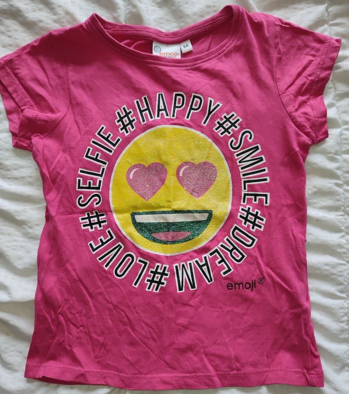 T-shirt fille 6 ans / Emoji