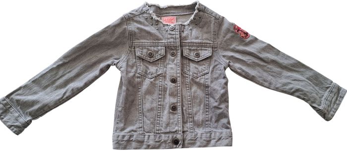 Veste en jean gris clair fille 4 ans TBE