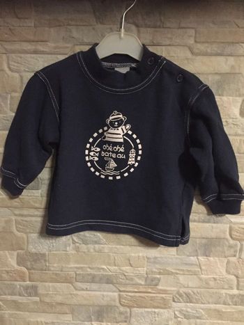 Sweat marine 3Suisses 9/12M