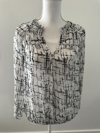 Blouse ajourée marbre blanche et noire Sweewë T38 M
