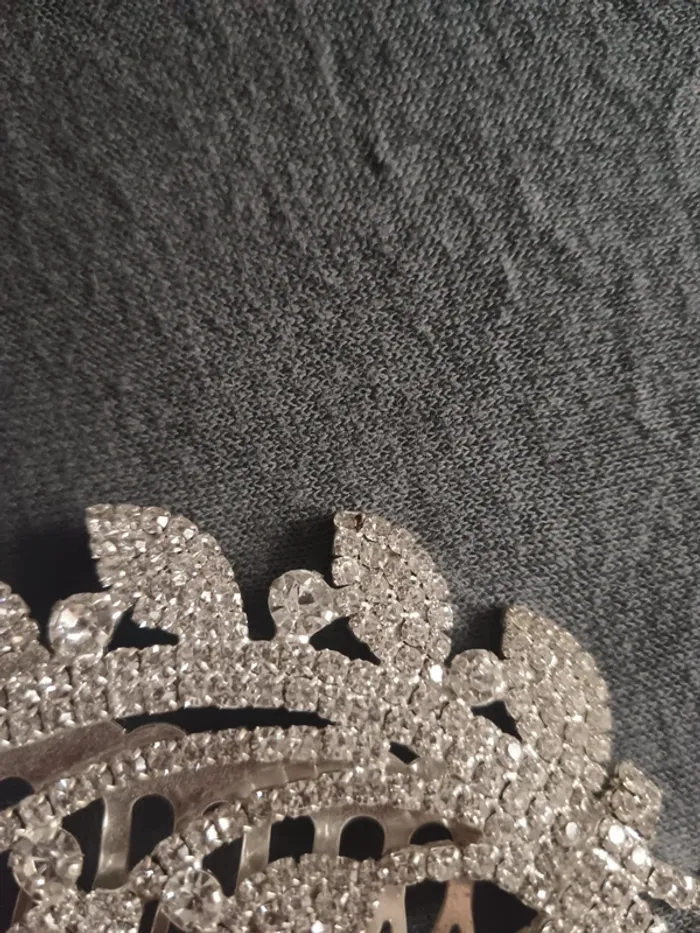 Peigne barrette cheveux strass mariage - photo numéro 2