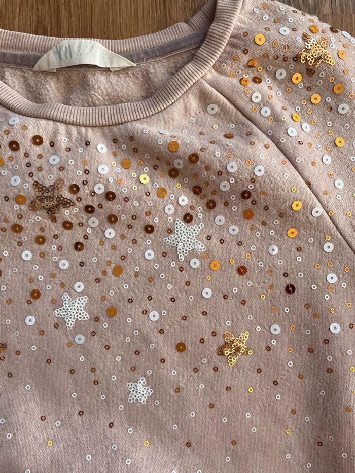 Sweat fille H & M paillettes 12 ans - photo numéro 2
