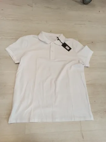 Polo blanc uni homme xl